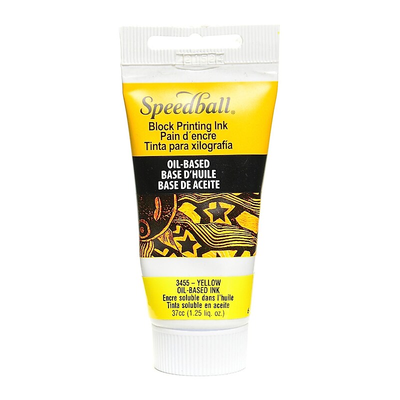 Speedball Oil-Based Block Printing Inks Yellow 1.3 Oz. [Pack Of 3] image 1