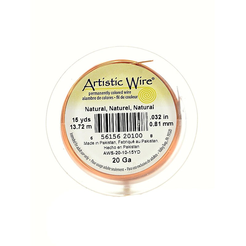 Artistic Wire Spools 15 Yd. Natural 20 Gauge [Pack Of 4] image 1