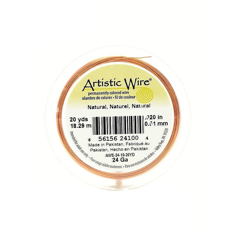 Artistic Wire Spools 20 Yd. Natural 24 Gauge [Pack Of 4] image 1