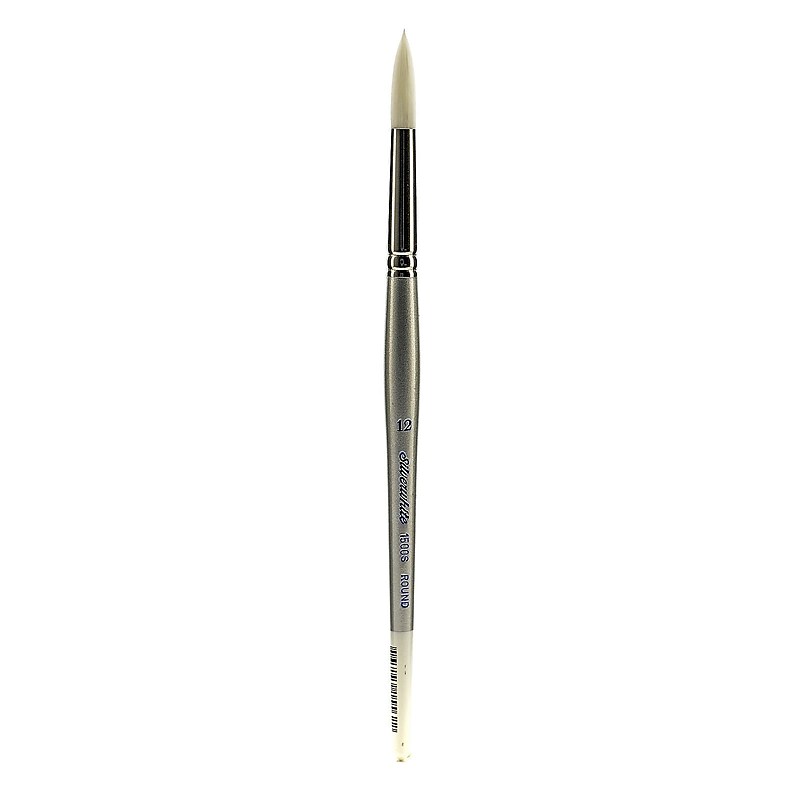 Silver Brush Silverwhite Series Synthetic Brushes Short Handle 12 Round image 1