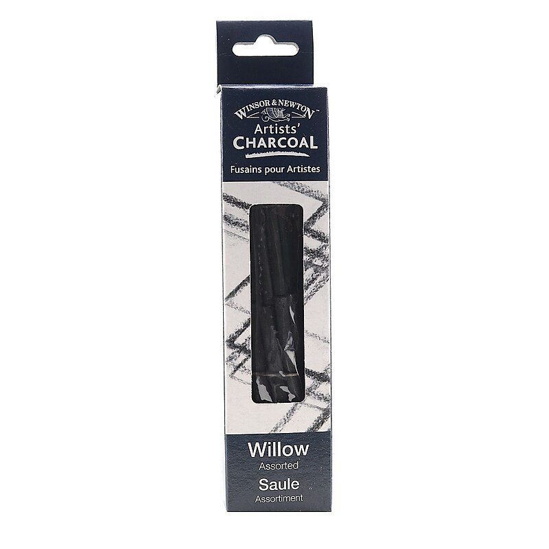 Winsor & Newton Assorted Willow Charcoal, Gray, 50/Pack, 2/Pack (66371-PK2) image 1