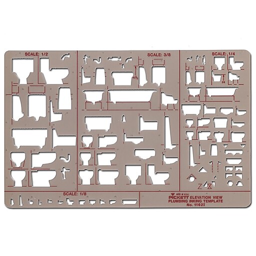 Pickett Plumbing Drafting Templates Elevation View 1/8 In. = 1 Ft
