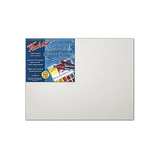 Fredrix Archival Watercolor Canvas Board 18 in. x 24 in. each Staples