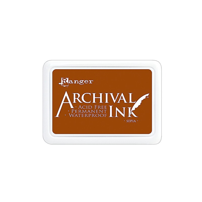 Ranger Archival Ink Sepia 2 1/2 In. X 3 3/4 In. Pad [Pack Of 3] image 1