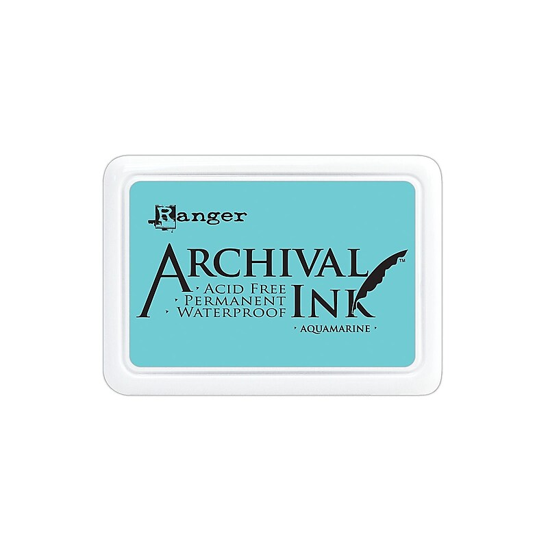 Ranger Archival Ink Aquamarine 2 1/2 In. X 3 3/4 In. Pad [Pack Of 3] image 1