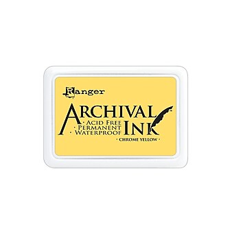Ranger Archival Ink Chrome Yellow 2 1/2 In. X 3 3/4 In. Pad [Pack Of 3]