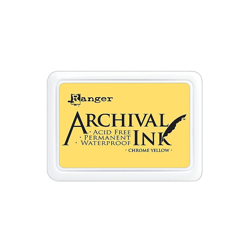 Ranger Archival Ink Chrome Yellow 2 1/2 In. X 3 3/4 In. Pad [Pack Of 3] image 1