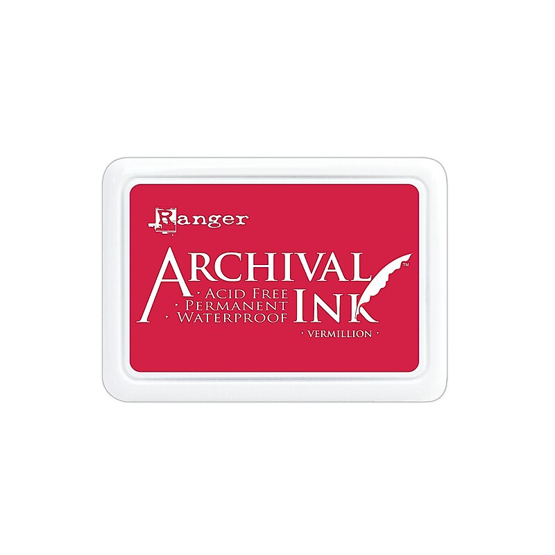 Ranger Archival Ink Vermillion 2 1/2 In. X 3 3/4 In. Pad [Pack Of 3] image 1