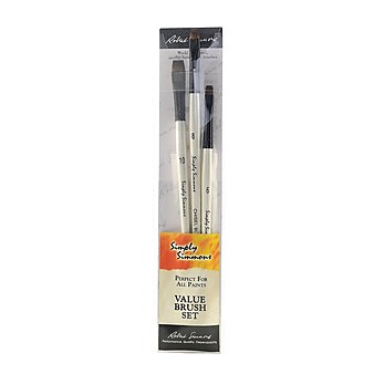 Robert Simmons Simply Simmons Value Brush Sets Chisel Edge Set Set Of 3
