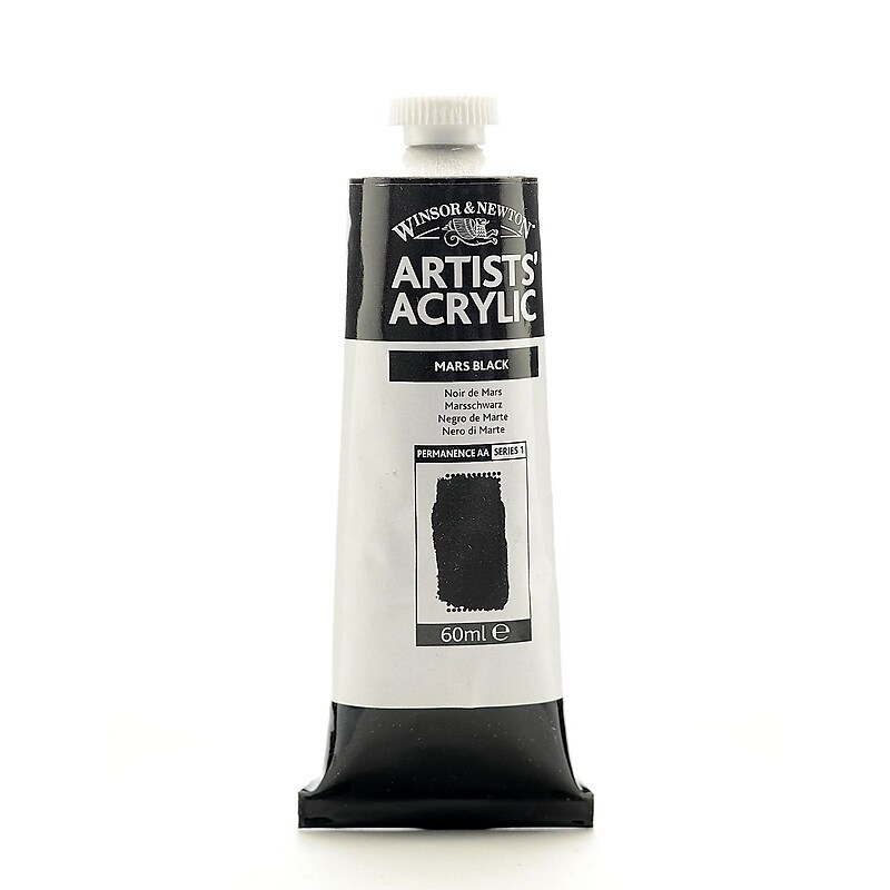Winsor And Newton Professional Acrylic Colours Mars Black 60 ml 386, 2/Pk image 1