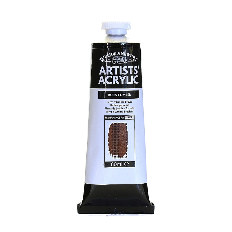 Winsor  And  Newton Professional Acrylic Colours Burnt Umber 60 Ml 76 [Pack Of 2] image 1