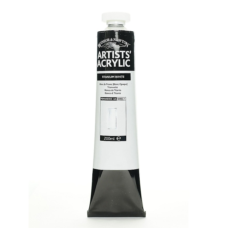 Winsor  And  Newton Professional Acrylic Colours Titanium White 200 Ml 644 image 1