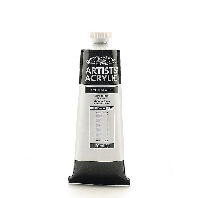 Winsor  And  Newton Professional Acrylic Colours Titanium White 60 Ml 644 [Pack Of 2] image 1