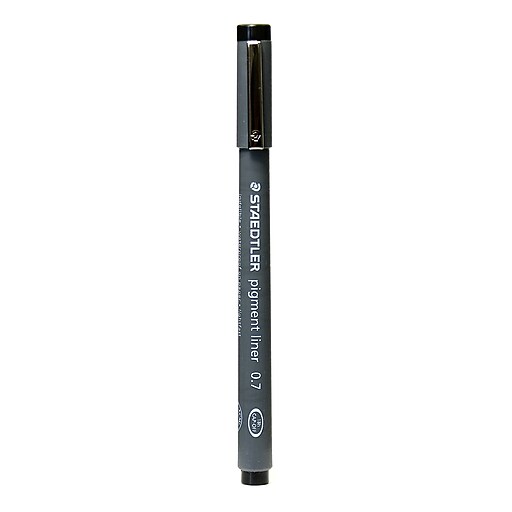 Staedtler Pigment Liner 0.7 mm black [Pack of 5] Staples