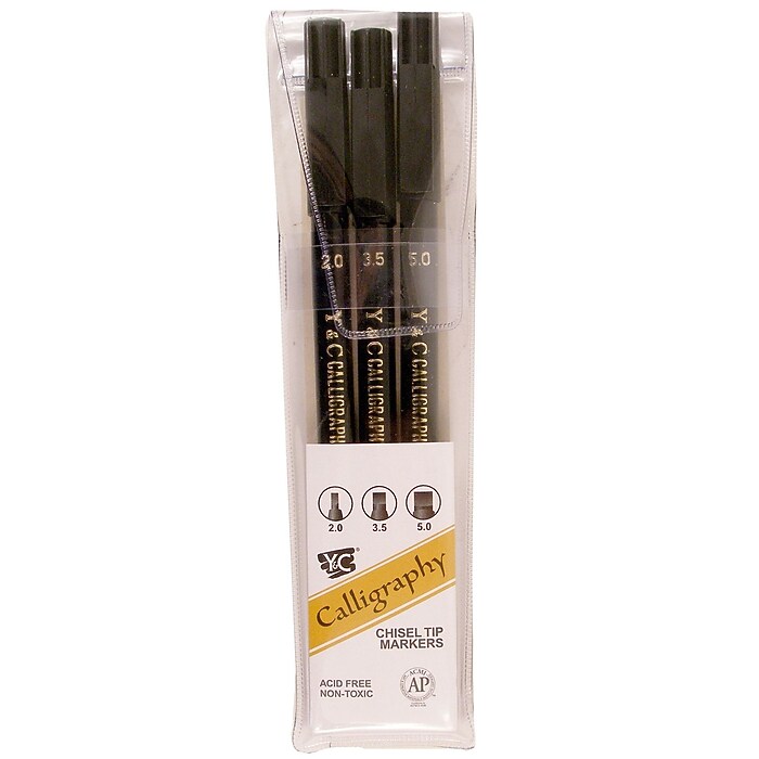 Yasutomo Calligraphy Chisel Tip Marker Set set of [Pack of