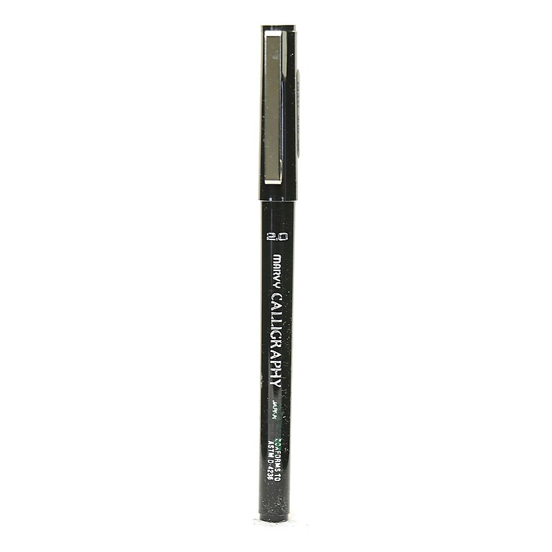 Marvy Uchida 6000 Calligraphy Pens, Broad Nib, Black Ink, 12/Pack (33079-PK12) image 1