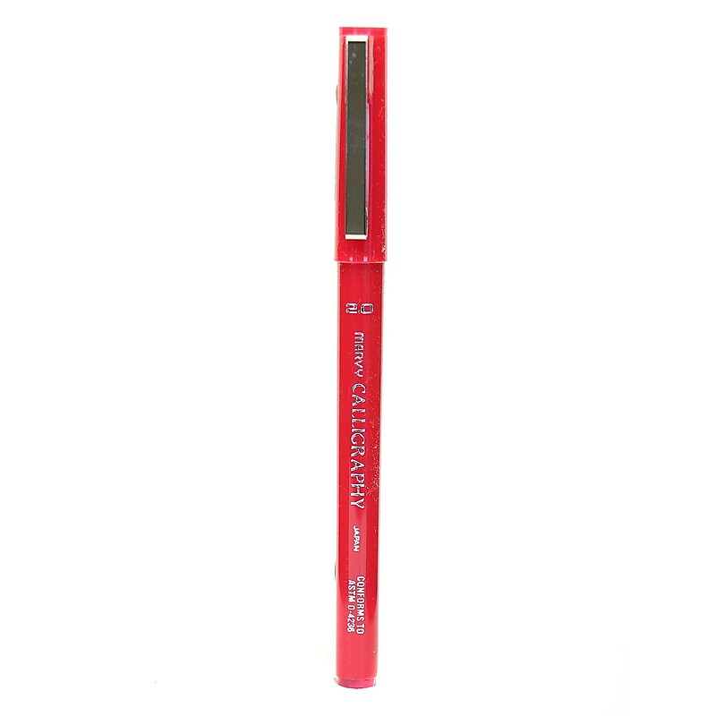 Marvy Uchida 6000 Calligraphy Pens, Fine Nib, Red Ink, 12/Pack (68964-PK12) image 1