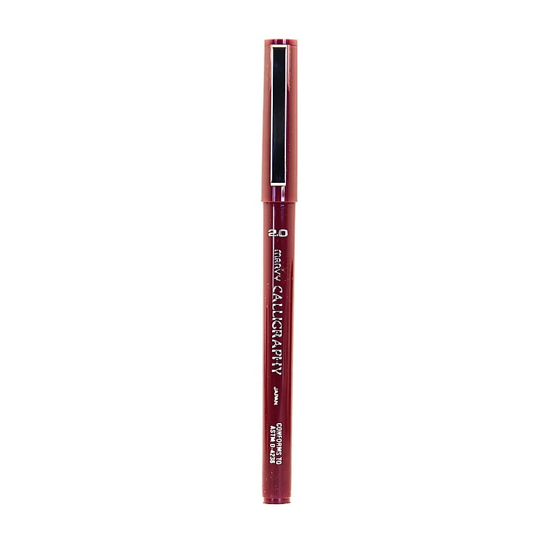 Marvy Uchida 6000 Calligraphy Pens, Burgundy, Fine Nib Burgundy Ink, 12/Pack (80264-PK12) image 1