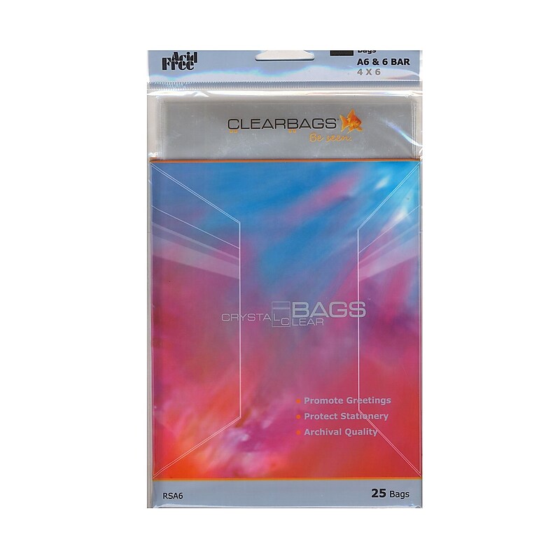 Clearbags Impact Translucent Colored Plastic Envelopes 4 15/16 In.X6 9/16 In. Clear 2Pk5 [Pack Of 4] image 1