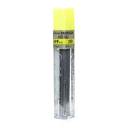 Shop Staples for Pentel Super HiPolymer Refill Leads, 2B, 0.9mm, 15