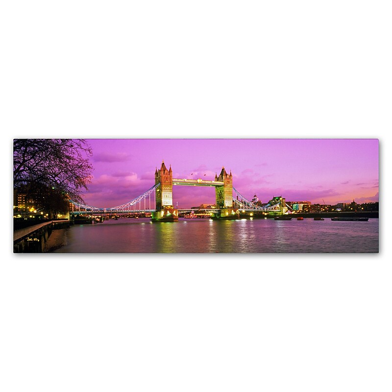 Trademark Fine Art John Xiong 'London Bridge' 8 x 24 (ALI0655-C824GG) image 1