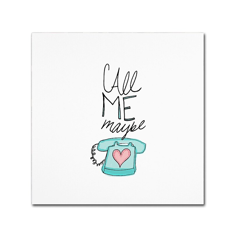 Trademark Fine Art Leah Flores 'Call Me Maybe' 14 x 14 (ALI0665-C1414GG) image 1