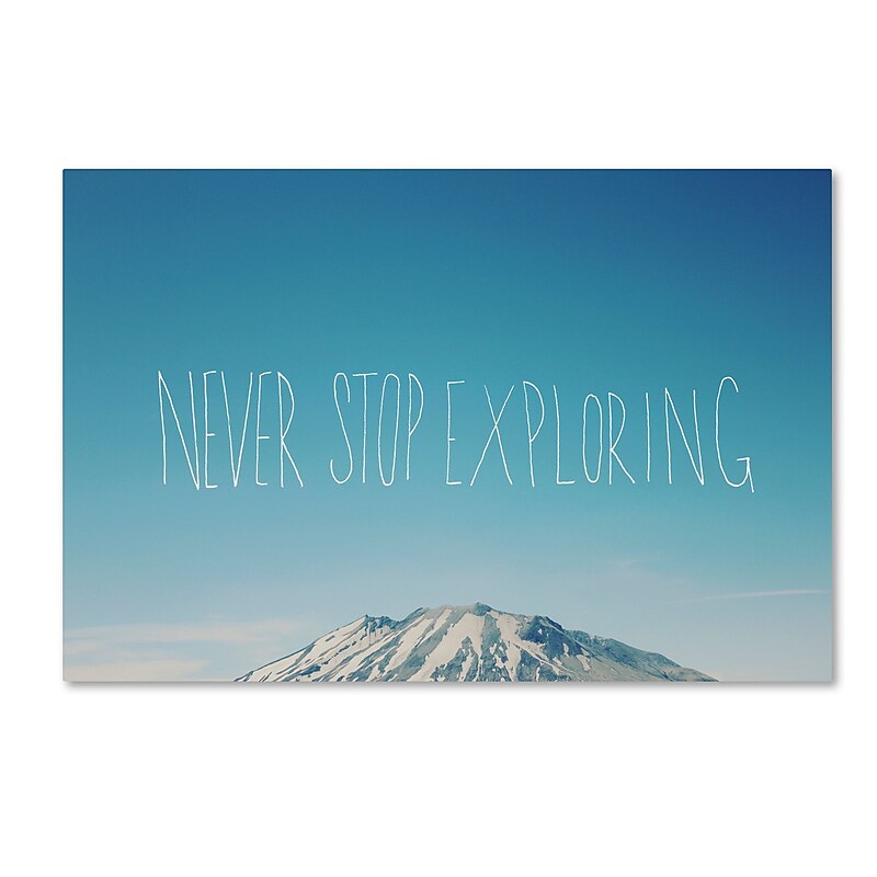 Trademark Fine Art Leah Flores 'Never Stop Exploring' 22 x 32 (ALI0674-C2232GG) image 1