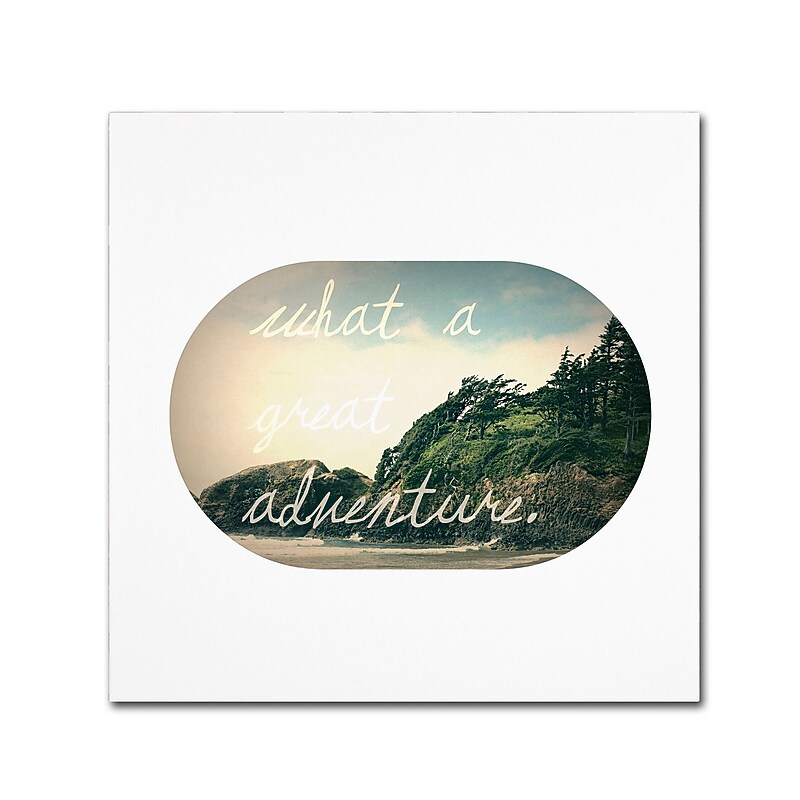 Trademark Fine Art Leah Flores 'What A Great Adventure' 14 x 14 (ALI0678-C1414GG) image 1