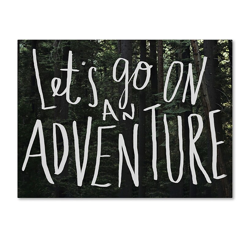 Trademark Fine Art Leah Flores 'Let's Go On An Adventure' 14 x 19 (ALI0699-C1419GG) image 1