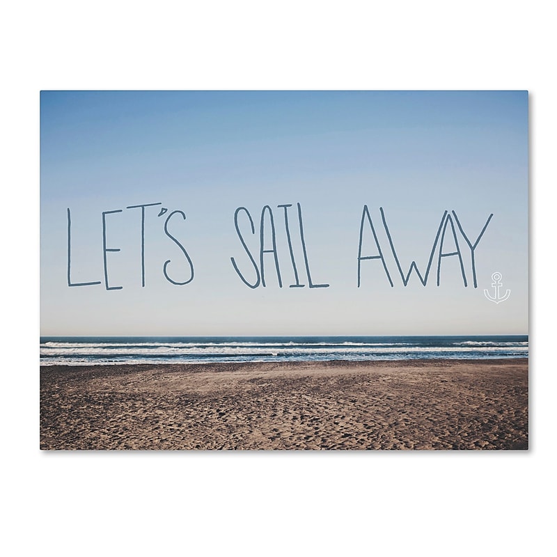Trademark Fine Art Leah Flores 'Let's Sail Away' 14 x 19 (ALI0702-C1419GG) image 1