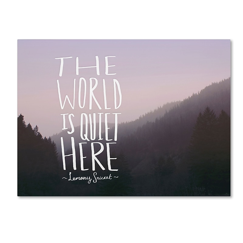 Trademark Fine Art Leah Flores 'The World is Quiet Here' 24 x 32 (ALI0710-C2432GG) image 1