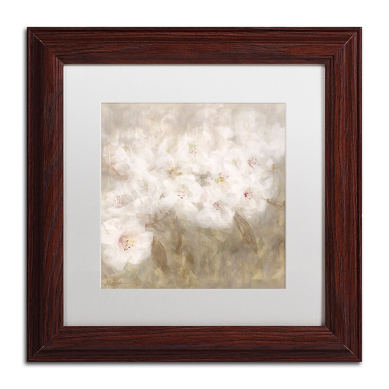 Trademark Fine Art Li Bo 'Wild Flowers I' 11 x 11 Framed Art Print (ALI0750-W1111MF) image 1