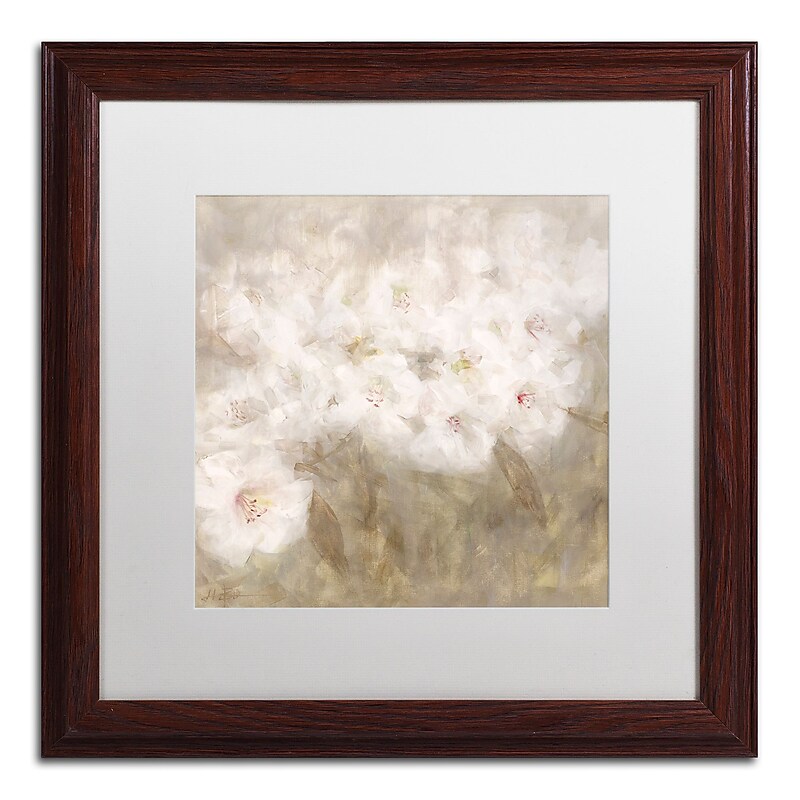 Trademark Fine Art Li Bo 'Wild Flowers I' 16 x 16 Framed Art Print (ALI0750-W1616MF) image 1