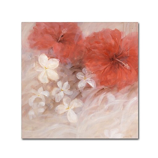 Trademark Fine Art Li Bo 'Hibiscus II' 18 x 18 (ALI0752-C1818GG