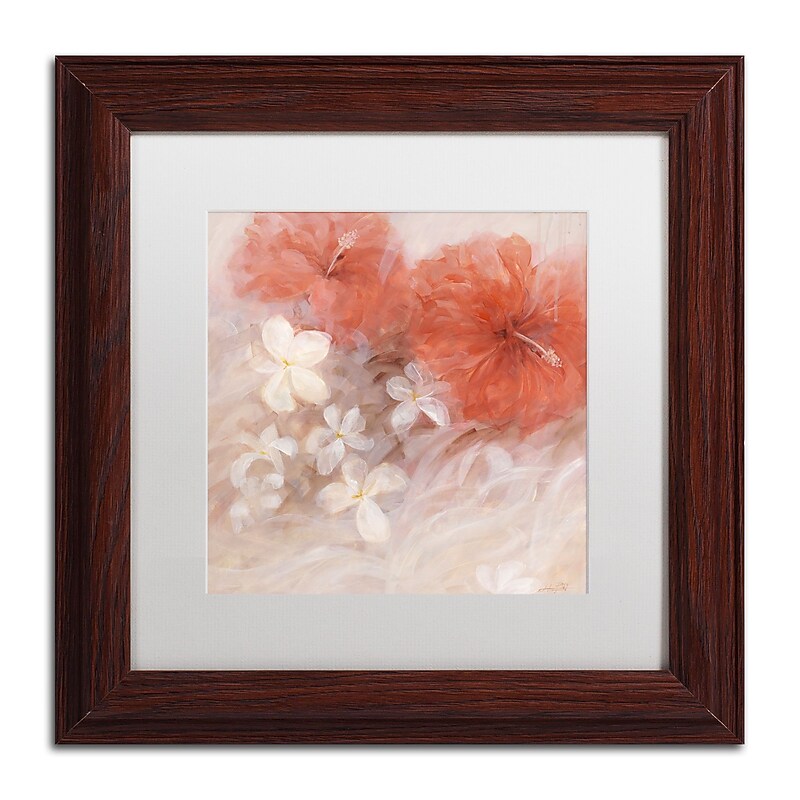 Trademark Fine Art Li Bo 'Hibiscus II' 11 x 11 (ALI0752-W1111MF) image 1