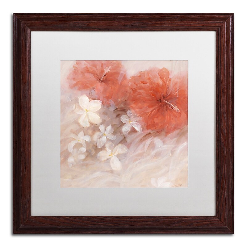 Trademark Fine Art Li Bo 'Hibiscus II' 16 x 16 (ALI0752-W1616MF) image 1