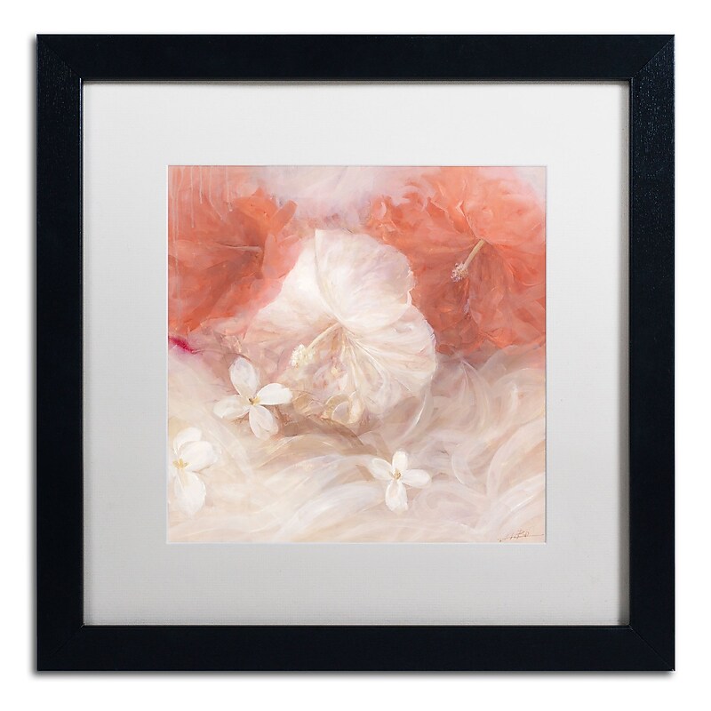 Trademark Fine Art Li Bo 'Hibiscus IV' 16 x 16 (ALI0753-B1616MF) image 1