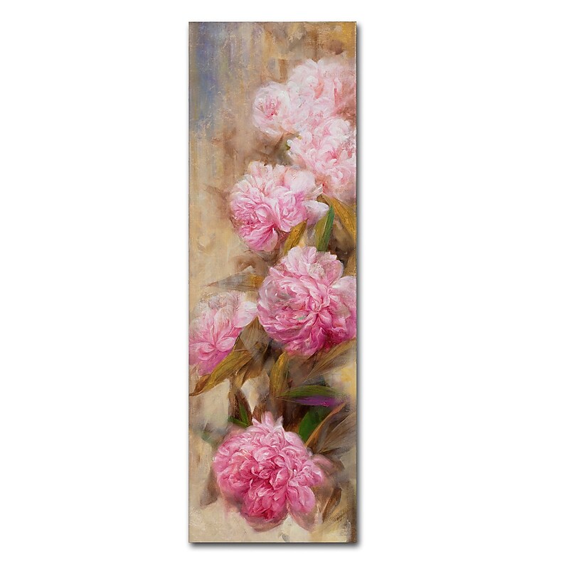 Trademark Fine Art Li Bo 'Peonies II' 16 x 47 (ALI0755-C1647GG) image 1