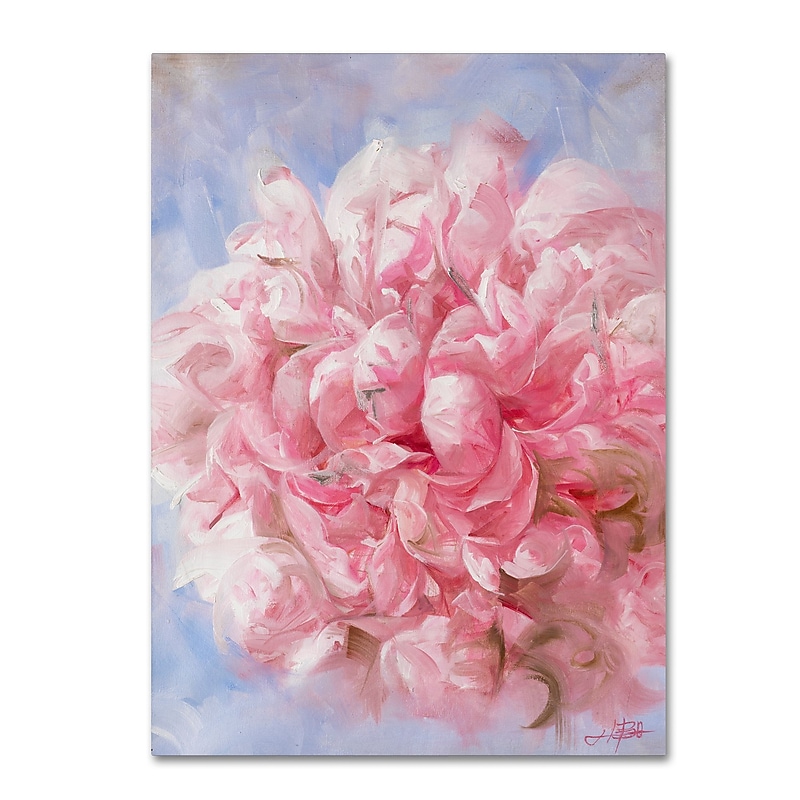Trademark Fine Art Li Bo 'Pink Peonie I' 24 x 32 (ALI0756-C2432GG) image 1