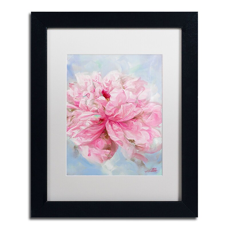 Trademark Fine Art Li Bo 'Pink Peonie II' 11 x 14 (ALI0757-B1114MF) image 1