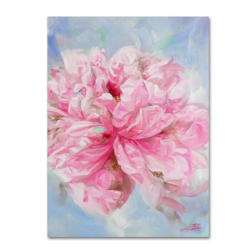 Trademark Fine Art Li Bo 'Pink Peonie II' 24 x 32 (ALI0757-C2432GG) image 1