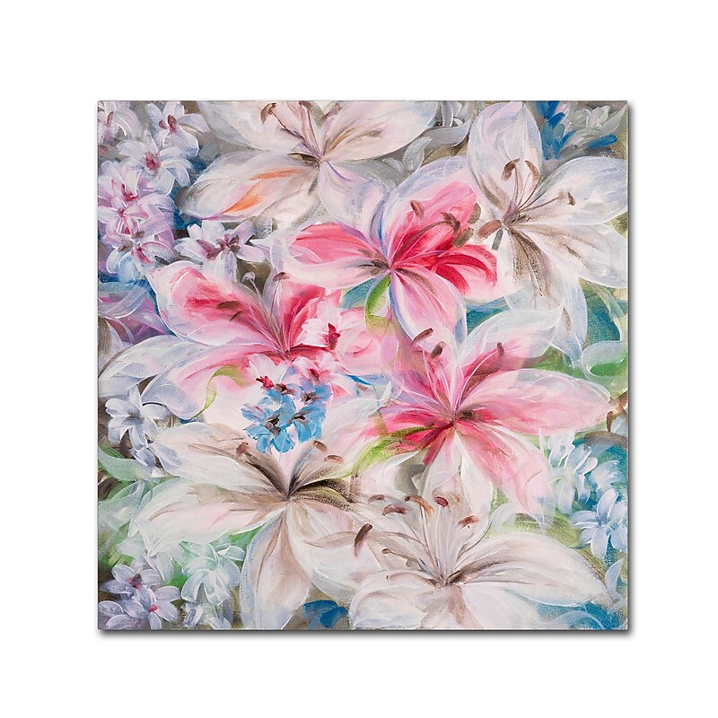 Trademark Fine Art Li Bo 'Lily Patch' 35 x 35 (ALI0759-C3535GG) image 1