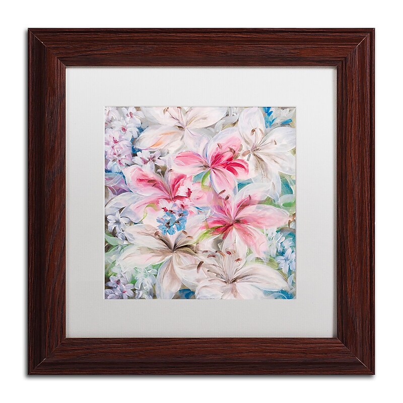 Trademark Fine Art Li Bo 'Lily Patch' 11 x 11 (ALI0759-W1111MF) image 1