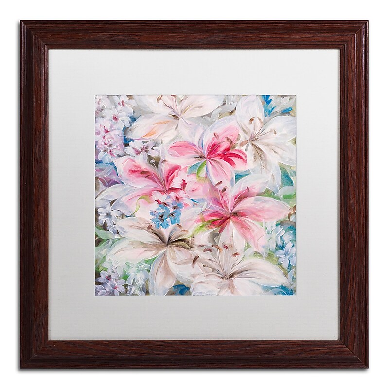 Trademark Fine Art Li Bo 'Lily Patch' 16 x 16 (ALI0759-W1616MF) image 1