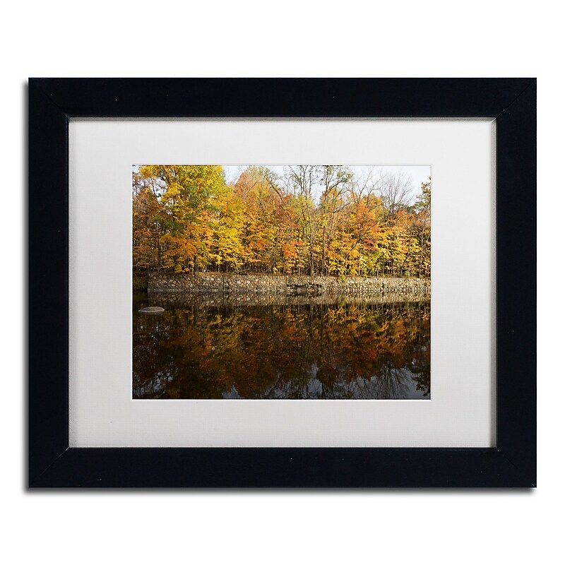 Trademark Fine Art Kurt Shaffer 'Autumn Along the Rocky River' 11 x 14 Framed Art Print (KS01017-B1114MF) image 1