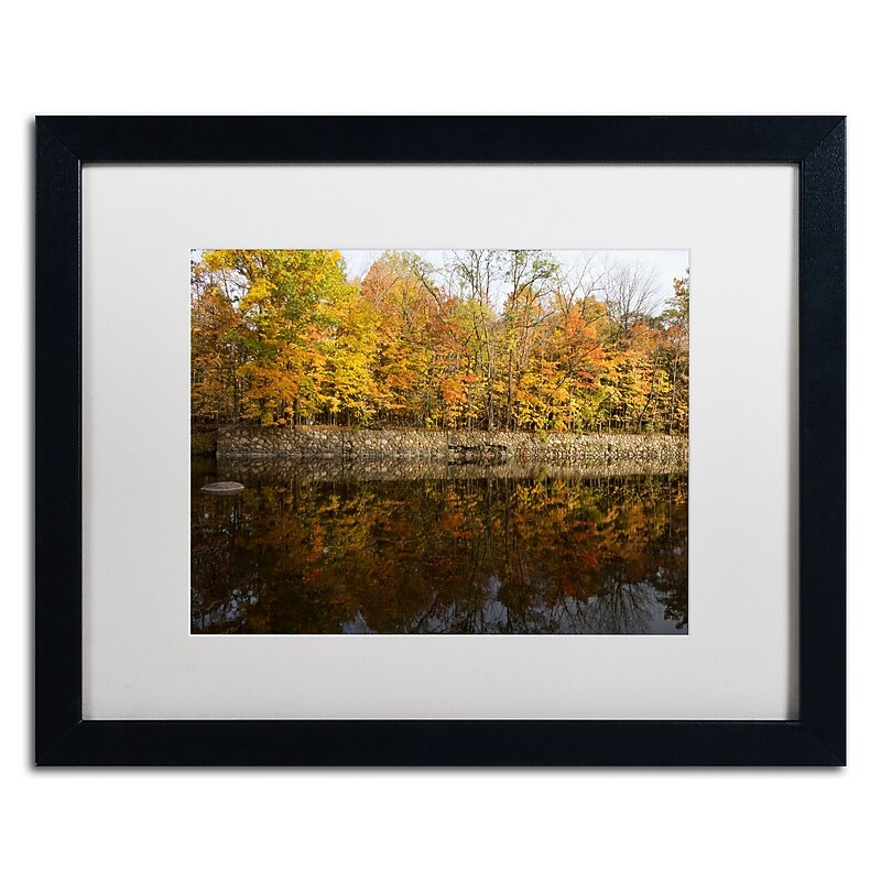 Trademark Fine Art Kurt Shaffer 'Autumn Along the Rocky River' 16 x 20 Framed Art Print (KS01017-B1620MF) image 1