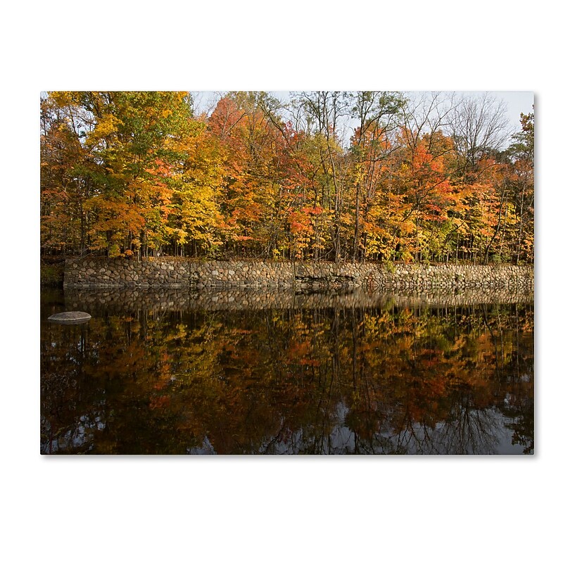 Trademark Fine Art Kurt Shaffer 'Autumn Along the Rocky River' 14 x 19 (KS01017-C1419GG) image 1