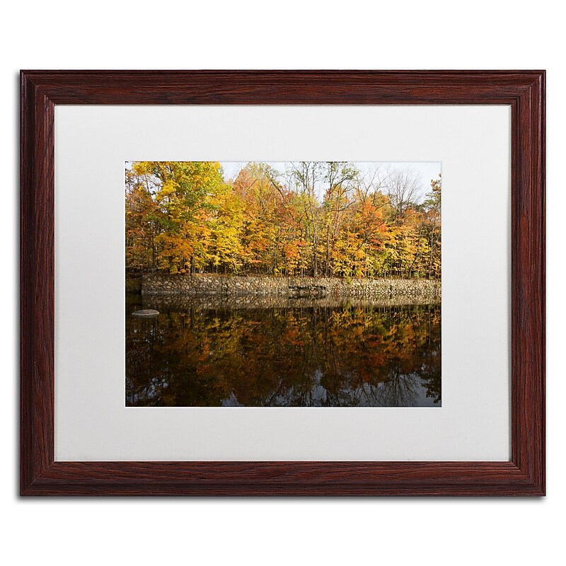 Trademark Fine Art Kurt Shaffer 'Autumn Along the Rocky River' 16 x 20 Framed Art Print (KS01017-W1620MF) image 1