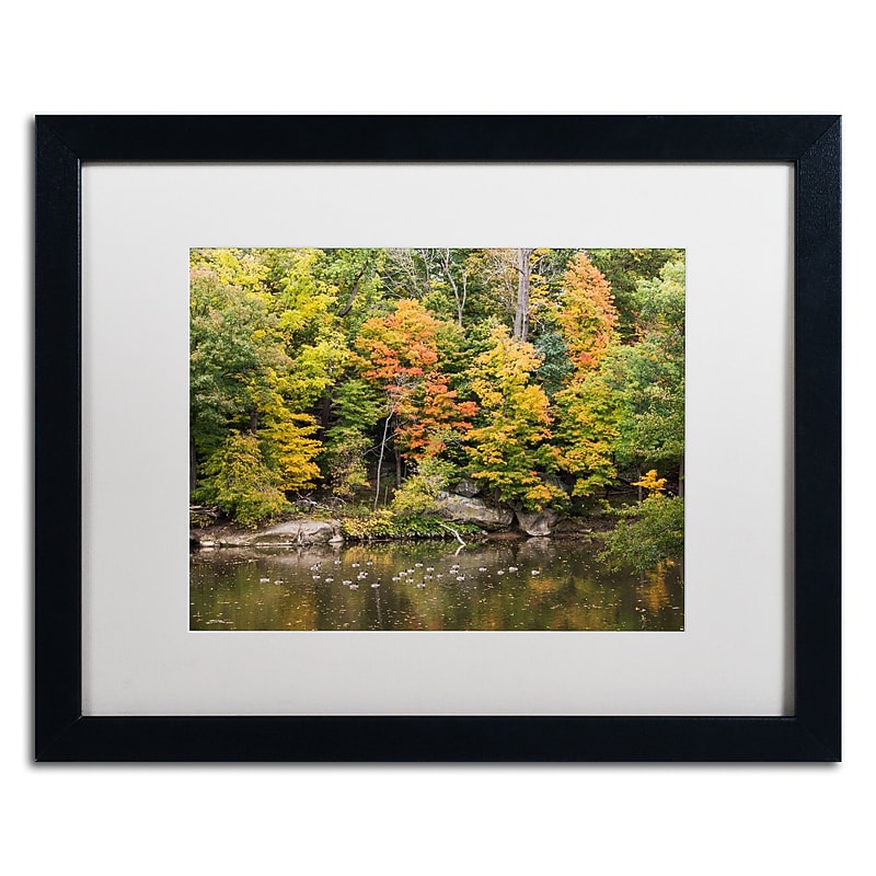 Trademark Fine Art Kurt Shaffer 'Early Fall' 16 x 20 Framed Art Print (KS01031-B1620MF) image 1