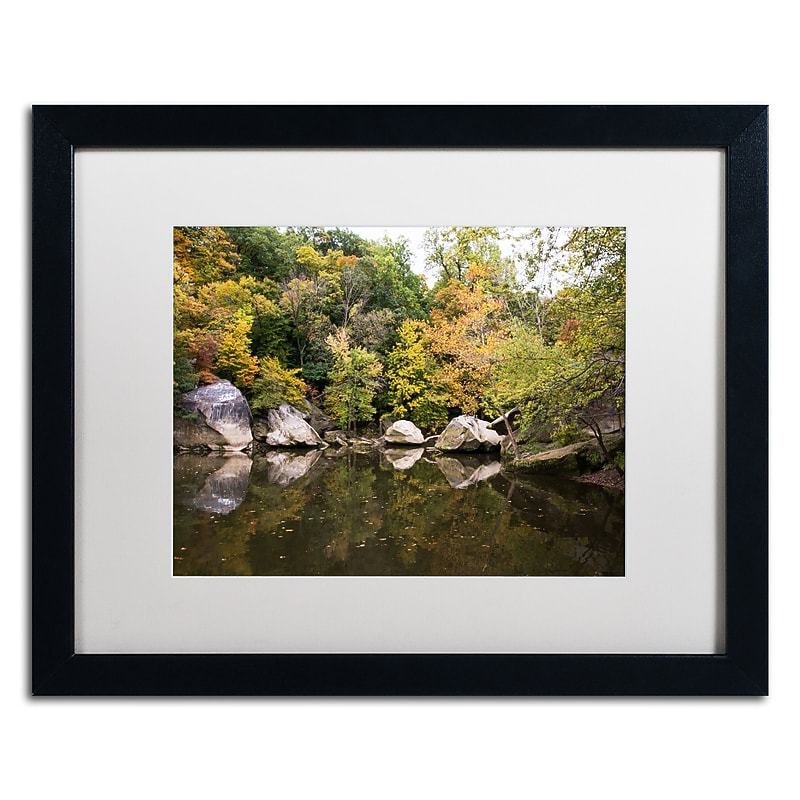 Trademark Fine Art Kurt Shaffer 'Graffiti Fall' 16 x 20 Framed Art Print (KS01037-B1620MF) image 1